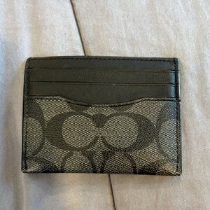 Coach Black Signature Card Holder